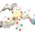Shabby Chic Time For Tea Charm Bracelet -